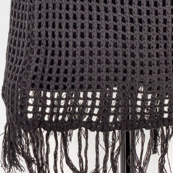 2/$18 Sale!  Pink Lily Crochet Mini Skirt Womens‎ S Black Open Knit Bohemian - Picture 6 of 8